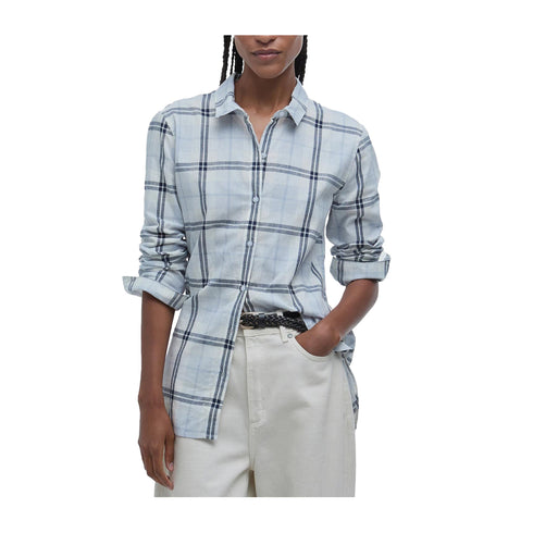 Barbour Camicia casual Camicia Donna Seaglow motivo a quadri Navy check - Francavilla Moda